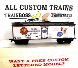 HO SCALE CUSTOM LETTERED A & P FREIGHT CAR BOXCAR COLLECTIBLE REEFER LOT 4 - Picture 1 of 13