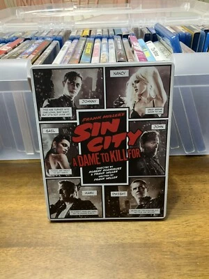 Frank Millers Sin City: A Dame to Kill For Blu-ray / 3D Steelbook 3 Disc RARE Foto 1 de 3