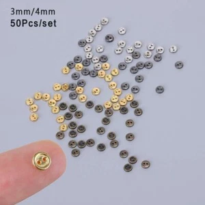 Clothing Metal 2-Holes Doll Button Sewing Buttons Round Buttons Apparel Sewing - Picture 1 of 16