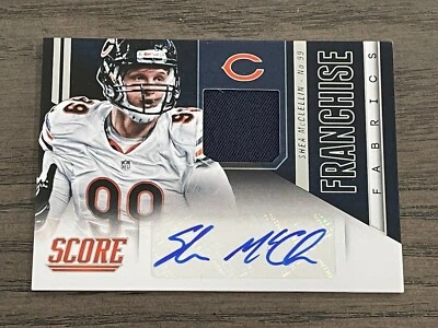2014 Score Franchise Fabrics Auto Shea McClellin  #FF-SM Chicago Bears  - Image 1 of 2