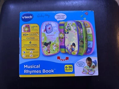 Vtech Musical Rhymes Books Interactive Pages 40+ Sounds New/Open Box - Image 1 of 4