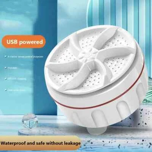 Mini Washing Machine USB Two-way Rotating Turbine Portable Washing Machine - Picture 1 of 24