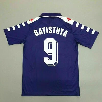 Fiorentina 1998/99 Football Batistuta #9 Home Retro Shirt and Long sleeved - Image 1 of 4