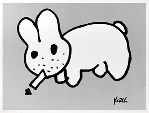 FRANK KOZIK - "SMORKIN’ LABBIT" RABBIT - SILVER - Picture 1 of 3