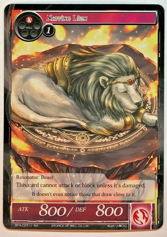 Force of Will Napping Lion BFA-025 NM/M  - Image 1 of 1
