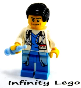 LEGO Doctor Long Lab Coat Minifigure Town City Hospital Helicopter Rescue (4429) - Picture 1 of 3