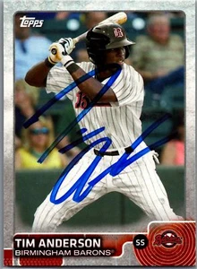 Topps Pro 2015 debut #55 Tim Anderson firmado/automático - Imagen 1 de 2