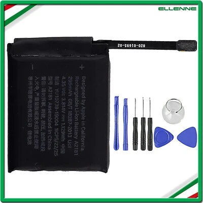 ✅ BATTERIA PER APPLE WATCH SERIE 5 GENERAZIONE 44mm IWATCH A2181 296mAh ✅ - Immagine 1 di 4