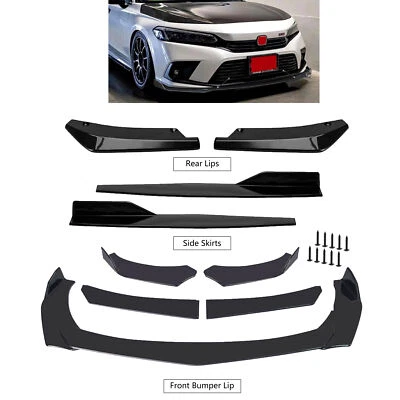 Kit de carrocería de alerón inferior divisor de labios parachoques delantero negro brillante para Honda Passport Foto 1 de 4