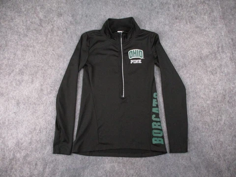 Ohio Bobcats Shirt Womens XS Black Long Sleeve University Victoria Secret Pink Cover