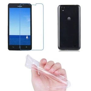 Huawei G630 Handy Hülle Schutz Tasche Case Cover Schale + Panzer Schutz Glas - Zdjęcie 1 z 5