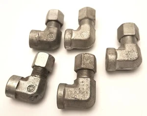 Lot of 5 Eaton 7455x6 WeatherHead Ermeto Female Elbow1/4" NPT to 3/8" Flareless - Picture 1 of 2