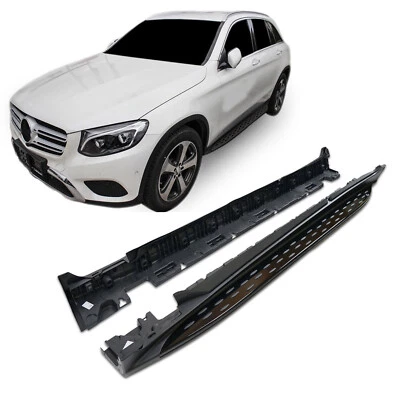 Trittbretter Schweller Für Mercedes GLC X253 / C253 2015-2022 Schwarz - Bild 1 von 4