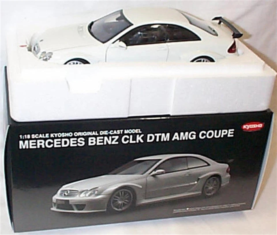 Kyosho Mercedes-Benz CLK DTM AMG Coupe White 1/18 Scale Diecast Model Car 08461W - Image 1 of 1