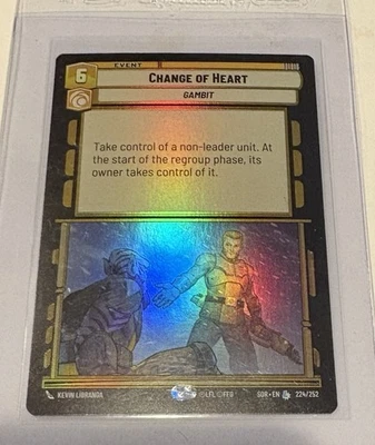 Star Wars Unlimited Change of Heart Legendary Foil 224 Spark of Rebellion MINT - Image 1 of 4
