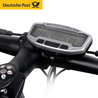 Fahrradcomputer Tachometer Fahrradtacho Kilometerzähler Tacho LCD 28 Funktionen - Bild 1 von 4