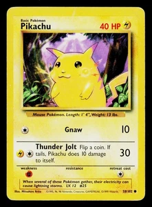 Pikachu 058/102 Base Set Regular VG - Picture 1 of 2