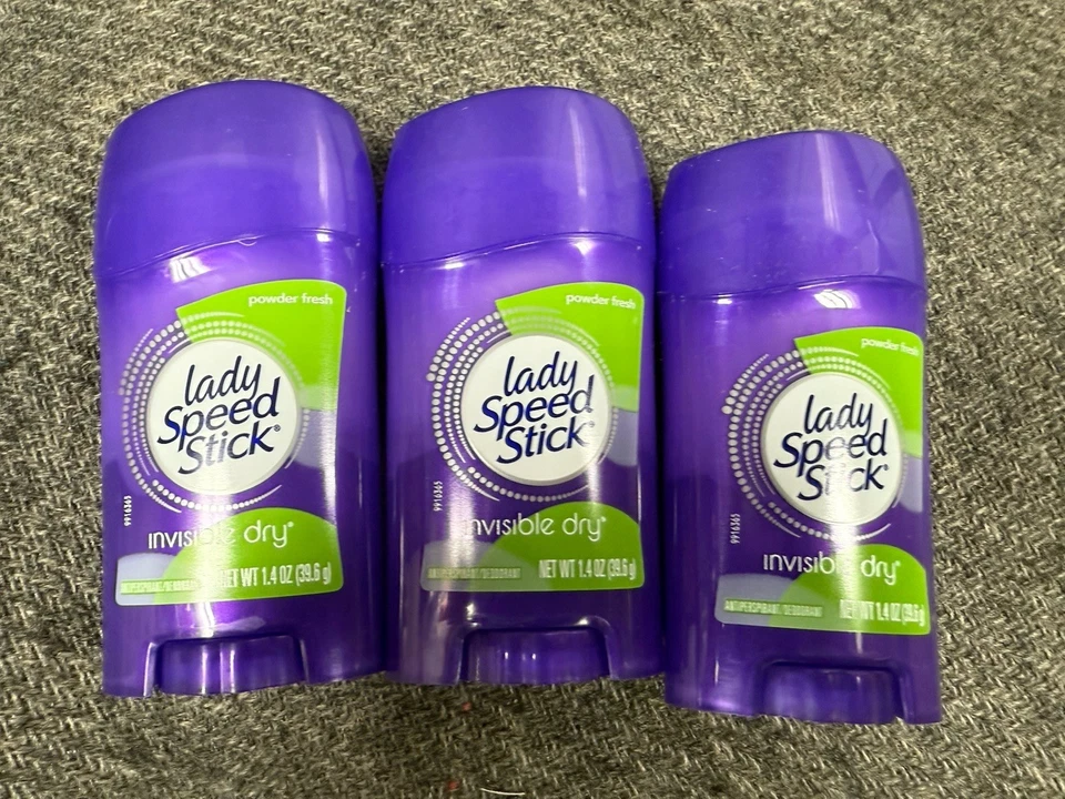 3 Lady Speed Stick desodorante antitranspirante pó invisível fresco 1,4 oz cada - Imagem 1 de 1