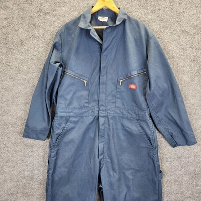 Mono Dickies para Hombres 48R Azul Marino Sarga Ropa de Trabajo Cremallera Frontal Utilidad 4879NV Foto 1 de 4