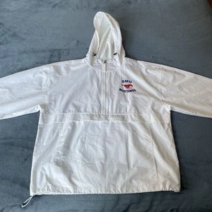 Champion SMU Mustangs Men’s Long Sleeve 1/4 Zip Pullover White Windbreaker XL - Picture 1 of 19