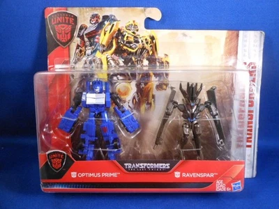 Transformers 2 pack OPTIMUS PRIME & RAVENSPAR The Last Knight Movie Legion Class - Image 1 of 4