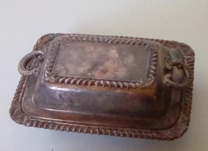 Plato de mantequilla pequeño vintage IS International Silver Co 3x4" ornamentado 14 - Imagen 1 de 7