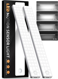 LED Motion Sensor Closet Light Rechargeable Under Cabinet Lighting Bar, USB, 2pk - Picture 1 of 8