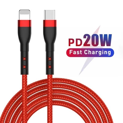 USB C to ios PD Cable Fast Charge Data Sync Lead for iPhone 14 13 12 11 Pro Max - Image 1 of 4