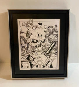 Terminator "The Future is Set" Framed Art Print Timothy Pittides Limited /30 - Picture 1 of 3