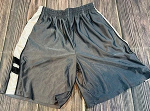 Bugle Boy Basketball Shorts Mens Large Gray Shiny Baggy Drawstring Gym 90s - Picture 1 of 6