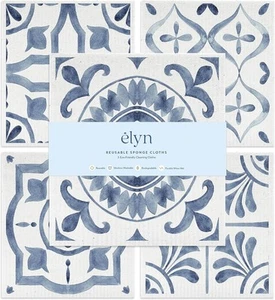 ELYN Swedish Dishcloths, Reusable & Washable Sponge Cloths, Small, Moroccan - Picture 1 of 6