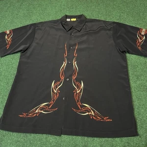 Harley-Davidson Flame Bowling Shirt Eagle Live to Ride 3XL 2003 Korea - Picture 1 of 18