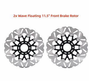 2Pcs Floating 11.5" Front Brake Rotors For Harley Dyna Sportster Softail Touring - Picture 1 of 10
