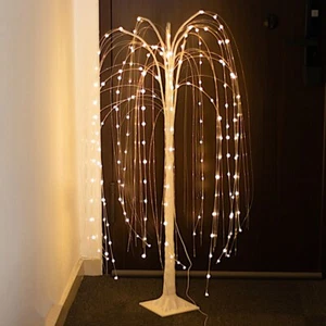 4 ft LED White Fairy Lighted Artificial Weeping Willow TREE Party Decorations - Picture 1 of 8