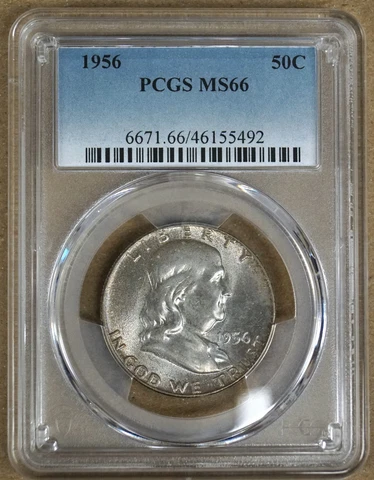 1956 FRANKLIN HALF DOLLAR PCGS MS66 155492 Cover
