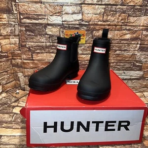 Hunter Women's Original Chelsea Rain Boots MATTE BLACK Size 7 - Picture 1 of 10