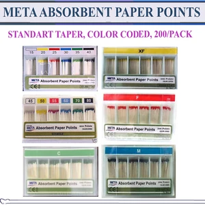 Endo ABSORBENT PAPER POINTS Standart Taper #25 #30 #40 #15/40, #45/80, 200/PACK - Picture 1 of 1
