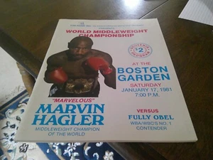 VINTAGE 1981 "MARVELOUS MARVIN HAGLER PROGRAM" - Picture 1 of 4