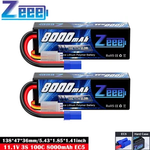 2x Zeee 3S Lipo Akku Batterie 11,1V 8000mAh 100C EC5 für RC Auto LKW Flugzeug - Bild 1 von 9