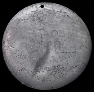 Fantasy "1890" President Benjamin Harrison Indian Peace Mint Design Medal 76mm - Picture 1 of 2