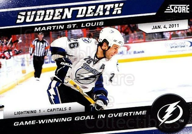 2011-12 Score Sudden Death #23 Martin St. Louis - Image 1 of 1