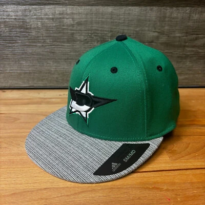 Dallas Stars Hat Cap Small Green Adidas Hockey NHL Flat Brim - Image 1 of 4