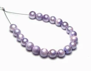 20 pcs Purple AUSTRALIAN MOONSTONE 5.5mm Smooth Round Beads - Imagen 1 de 2