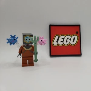 LEGO Minecraft Diver con Axolote y Minifigura Tridente (x1) NUEVA MINIFIGURA - Imagen 1 de 6