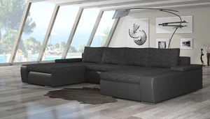 XXL Big Schlafsofa Relax Wohnzimmer Ecksofa Garnitur Polster Couch Eckgarnitur - Bild 1 von 10