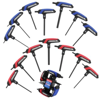 14-Piece T-Handle Allen Wrench Set, Metric & SAE T Handle Hex Key with Rack - Image 1 of 4