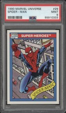 1990 MARVEL UNIVERSE #29 SPIDER-MAN PSA 9