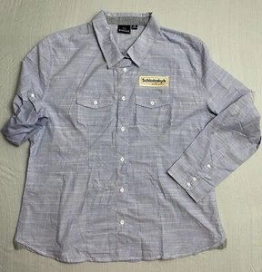 Schlotzsky’s Womens Employee Shirt Size XL Blue Long Sleeve Uniform Top - Picture 1 of 7