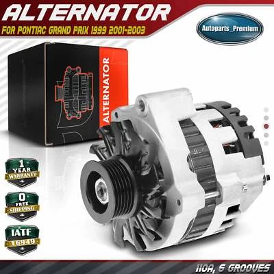 Alternador para Pontiac Grand Prix 1999 2001-2003 V6 3,8 L 110A 12 V CW 6 ranuras Foto 1 de 4
