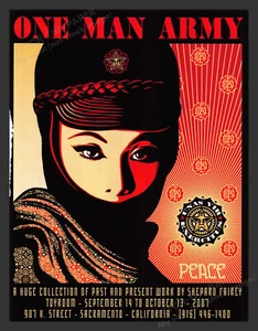 One Man Army Shepard Fairey Exposición de Arte ToyRoom de la década de 2000 anuncio impreso 2007 - Imagen 1 de 1